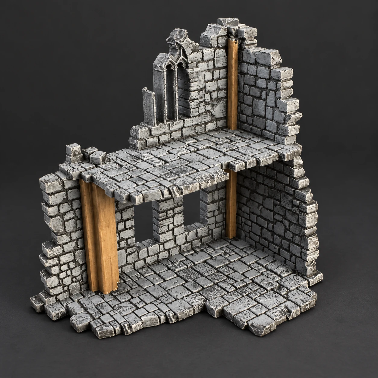 Maison en ruines à étage démontable